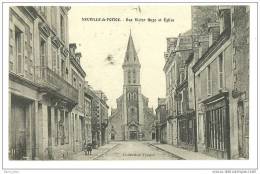 NEUVILLE-DE-POITOU(86)1916-rue Victor Hugo Et église - Neuville En Poitou