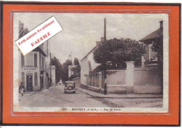 Carte Postale 91. Mennecy Maison RIGAUDY  Rue De Paris Trés Beau Plan - Mennecy