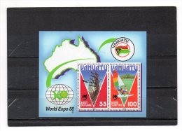 VANUATU   Bloc De 2 Timbres 55 Et 100 V    Année 1988   Y&T: 10   (neuf Sans Charnière) - Vanuatu (1980-...)