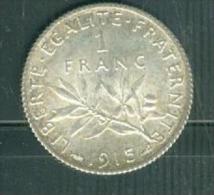 1 Franc Type Semeuse Année 1915  - Argent /silver - Pia4706 - 1 Franc