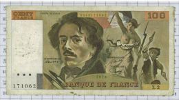 100 Francs Delacroix, Fayette N° 68-2, état TB - 100 F 1978-1995 ''Delacroix''