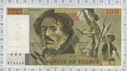 100 Francs Delacroix, Fayette N° 69-1c, état TB-TTB - 100 F 1978-1995 ''Delacroix''