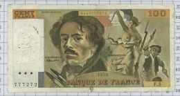 100 Francs Delacroix, Fayette N° 69-1d, état TB-TTB - 100 F 1978-1995 ''Delacroix''