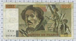 100 Francs Delacroix, Fayette N° 69-1d, état TB - 100 F 1978-1995 ''Delacroix''