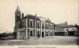 91 - MENNECY - La Mairie Et La Place De L'Église - Mennecy