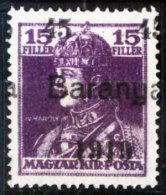YUGOSLAVIA - UNGARN - CROATIA - BARANYA - KARLO  45/15 Fil.  - UNRELEASED - O.g. - 1919 - RARE - Neufs
