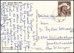 Switzerland 1979, Card To Germany " Bellwald 1560 M Wallis" - Briefe U. Dokumente