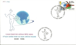 Turkey; Special Postmark 2003 32nd Fast Walking Competition Of Balkan Countries' Postmen - FDC