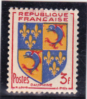 FRANCE    Y.T. N° 954   NEUF*   Charnière - 1941-66 Escudos Y Blasones