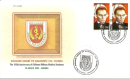 Turkey; Special Postmark 2003 105th Anniv. Of Gulhane Military Medical Academy - FDC