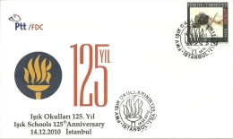 Turkey; Special Postmark 2010 125th Anniv. Of Isik Schools - FDC