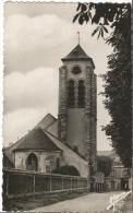 CARTE POSTALE PETIT FORMAT PHOTO ORIGINALE DENTELEE : CHAMPIGNY SUR MARNE ; L'EGLISE SAINT SATURNIN  ; MARNE (51) - Champigny