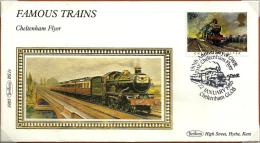 UNITED KINGDOM COVER FAMOUS TRAINS CHELTENHAM FLYER 29 P STAMP POSTMARKED 22-02-1985 LONDON READ DESCRIPTION!! - Covers & Documents