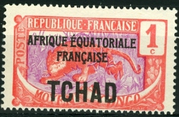 CHAD, TCHAD, CIAD, COLONIA FRANCESE, FRENCH COLONY, 1924-1933, FRANCOBOLLO NUOVO, SENZA GOMMA (MNG), Scott 19 - Unused Stamps