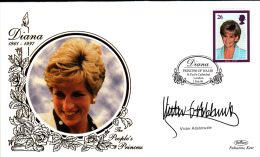 Great Britain FDC Scott #1792 26p Princess Diana In Blue Cancel: Diana, Princess Of Wales St. Paul's Cathedral Signed - 1991-2000 Dezimalausgaben