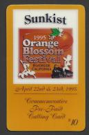 United States,The Orange Blossom Festival, Pre-Paid Calling Card,by TTI,1995. - Sonstige & Ohne Zuordnung