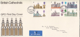 Great Britain FDC Scott #589-#594 Set Of 6 British Cathedrals Cancel: Philatelic Bureau - 1952-1971 Pre-Decimal Issues