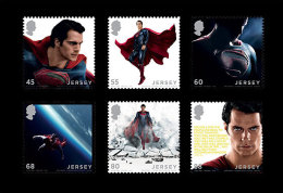 JERSEY   2013  SUPERMAN  MAN OF STEEL  SERIE   Postfris/mnh/neuf - Unused Stamps