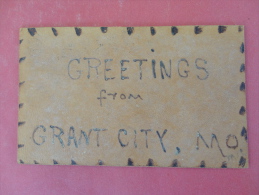 Leather Greetings Grant City Mo 1909 Cancel -- Ref 1000 - Otros & Sin Clasificación