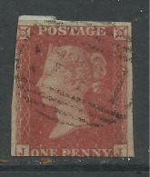 GB 1841 QV 1d Penny Red Imperf Blued Paper ( J & J )..( L119 ) - Usati