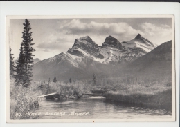 The Three Sisters  Canadian Rockies  Banff  Alberta  Canada 1950 PC - Banff