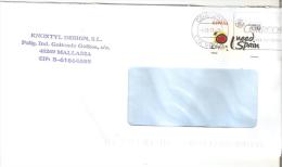 ENVELOPPE AVEC  TIMBRE ESPAGNE  ANNEE 2013 "NEED SPAIN" - OBLITERE - Storia Postale
