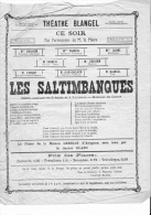 AFFICHE 20X28 THEATRE BLANGEL - IMPRIMERIE TEXIER - MONCEAU LES MINES - Affiches