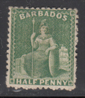 Barbados  Scott No 46  Used  Hinged   Year  1875  Perf. 12.5 - Barbades (1966-...)