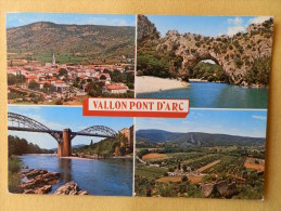 Dep 07 , Cpm VALLON PONT D'ARC , 22402 , Multivues   (259) Recto/Verso - Vallon Pont D'Arc