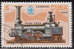 Cuba 1986 Scott 2865 Sello * Tren Locomotora Locomotives Rusia 1845 Expo Vancouver Michel 3019 Yvert 2696 Stamps Timbre - Ongebruikt