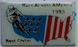 RACE ACROSS AMERICA 1993 - BEAT GFELLER - CARTE USA   - CYCLISME - CYCLISTE -  (VELO) - Cyclisme