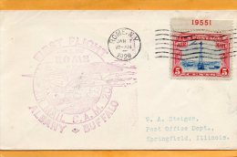 Frist Flight  Rome NY 1929 Air Mail Cover - 1c. 1918-1940 Lettres