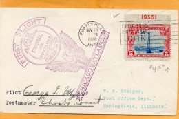 Frist Flight  Evansville IN 1928 Air Mail Cover - 1c. 1918-1940 Lettres