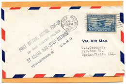 Frist Flight Beawer Falls PA 1930 Air Mail Cover - 1c. 1918-1940 Covers