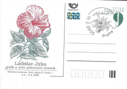 Czech Republic 2005 - Flower, Special Postal Stationery And Postmark - Postcards