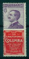 REGNO 1924-25 PUBBLICITARI 50 C. COLUMBIA MNH** LUSSO - Reclame