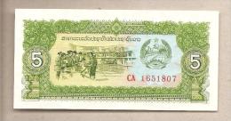 Laos - Banconota Non Circolata SOSTITUTIVA FdS UNC Da 5 Kip P-26br - 1988 #19 - Laos