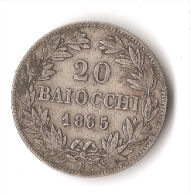 VATICAN  20  BAIOCCHI  1865  ARGENT - Vatikan