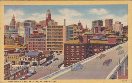 BALTIMORE- NEW VIADUCT AND SKYLINE  VG 1946  AUTENTICA 100% - Baltimore