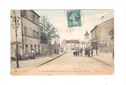 93 - LA COURNEUVE -- Rue De La Convention Et L´Eglise - N°4 E.L.D. - ANIMATION COULEUR - La Courneuve