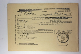 Delcampe - Belgium: Rapporter Le Present Avis Au Bureau - Dit Bericht Op Het Kantoor Terugbrengen - Post-Faltblätter