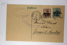 Belgium: Postcard 1916 , Mi P9 II, CV 40 Euro, Mit Zusatzfrankatur, Upgraded, Court Jemeppe-sur-Sambre - OC1/25 Governo Generale