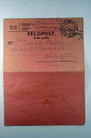 Poland: Feldpost Polni Posta Card Letter RRR, 1916 KuK Postamt To Nachod, Complete Letter With Dried Flowers, - Enteros Postales