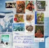 Australie : 11 Timbres-poste Légèrement Oblitérés : 8/11 Thème Animaux - Aérogrammes