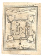 Ancienne Gravure Du Fort Hollandais De Paliacate Nommé Le Fort De Gueldre-Indes - Golfe Du Bengale 1751 -Pays-Bas(sf75) - Architektur