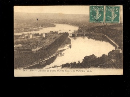 LYON Jonction Du Rhône Et De La Saône à La Mulatière Le Pont Les Installations Ferroviaires - Lyon 7