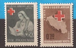 1950  X    JUGOSLAVIJA CROCE ROSSA MEDICINA NURSE INFERMIERE GEOGRAFIA    MNH - Neufs