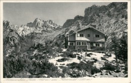 AK Mittenwald, Mittenwalder Hütte Am Karwendel, Ung (Hüttenstempel) - Mittenwald