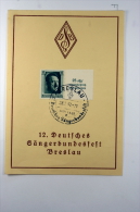 Deutsche Reich Postkarte Erinnerungsblatt 12. Deutsche Sangerbundesfest Breslau - Covers & Documents