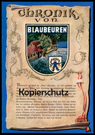 POSTKARTE CHRONIK VON BLAUBEUREN WAPPEN & GESCHICHTE STEMPEL 700 JAHRE 1967 Chronikkarte Chronique Chronicle Storycard - Blaubeuren